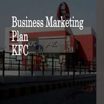 Marketing plan of KFC 
