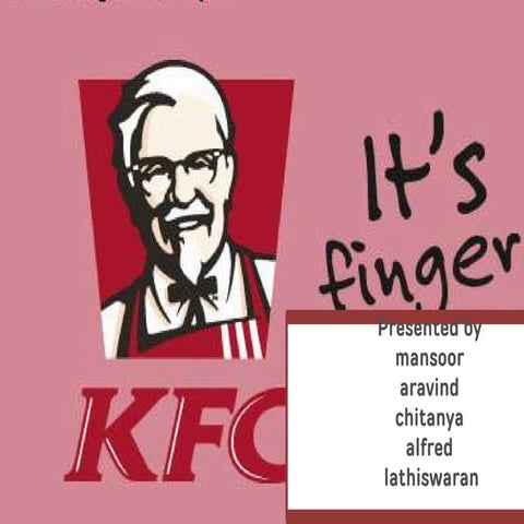 Kfc market present domestic and international