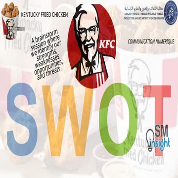 KFC SWOT Analysis in communication numerique | PPTX