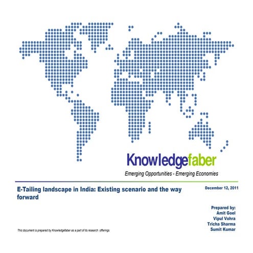 Knowledgefaber E-commerce Paper: Focus on E-tailing