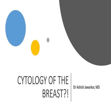 CYTOLOGY OF BREAST LESIONS??! 