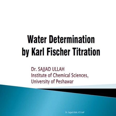 Karl Fischer Titration (KF titration)