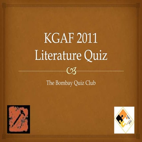 Kala Ghoda Arts Festival 2011 - Literature Quiz - Prelims