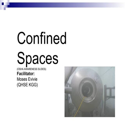 KGG Confined Space HSE Training presentation