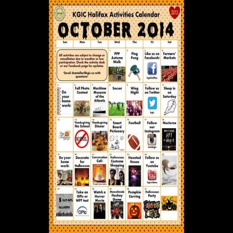 KGIC Halifax Campus Activities- October 2014