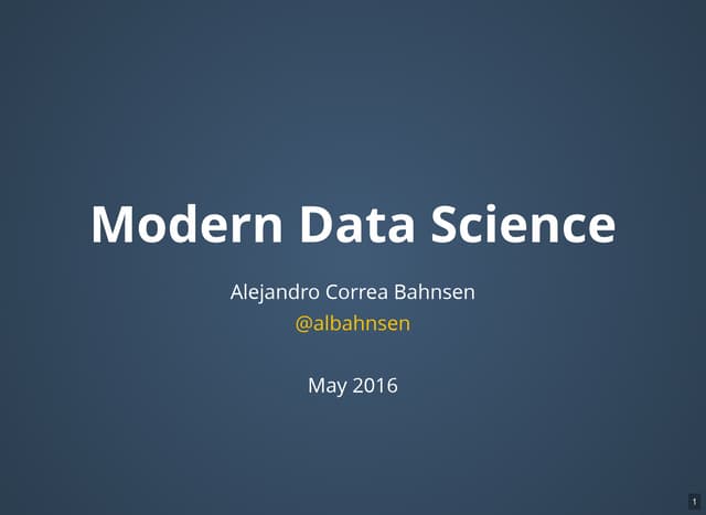 Modern Data Science