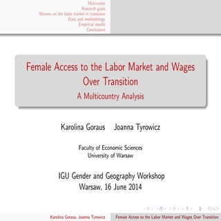 Female access to the labor market a...