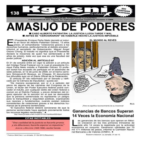 Kgosni 138 amasijo de poderes