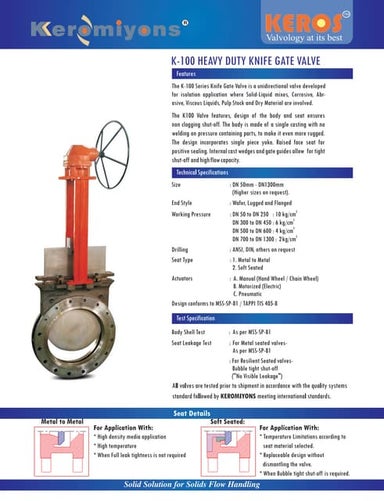 Knife Edge Gate Valve