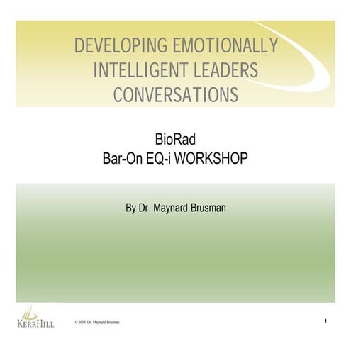 Developing Emotionally Intelligent Leaders Conversations