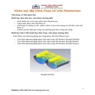 Đào tạo gia công khuôn, phay 3D Mas...