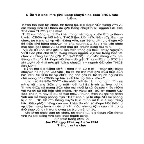 Khai mac giai bong chuyen nu cum thcs duc lam