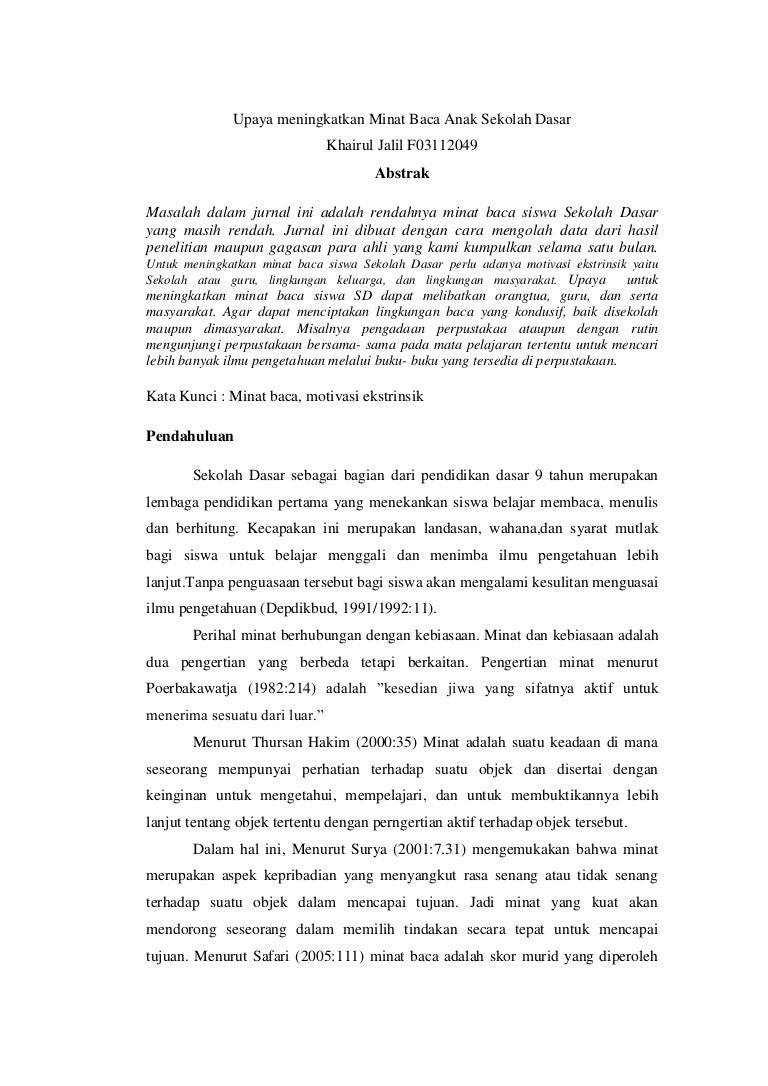 Jurnal perkembangan peserta didik