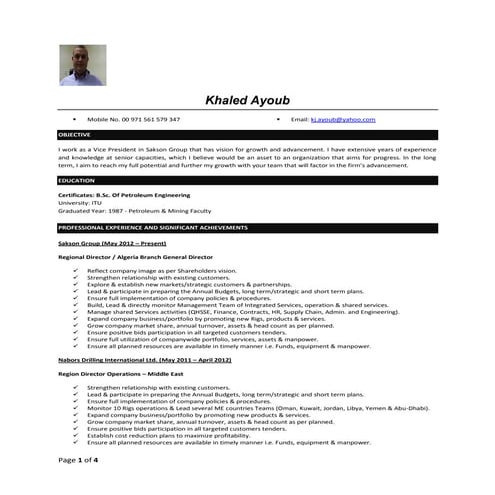 Khaled ayoub updated cv 2016