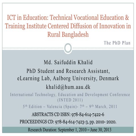 ICT in Education-Secondary Technical Vocational Education and Training Instit...