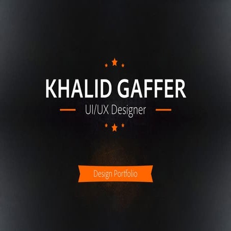 Khalid Gaffer | UI/UX Designer Portfolio
