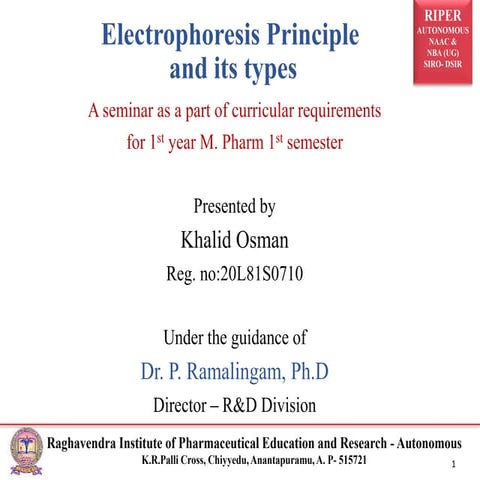 Electrophoresis Principle and its Types 