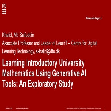 Learning Introductory University Math & Statistics Using Generative AI ...