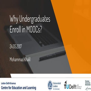 Why Undergraduates Enroll in MOOCs?