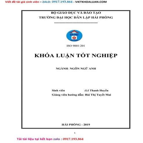 Khóa Luận Factor Afecting Speaking Skill Of First Year English Major At Hpu.doc