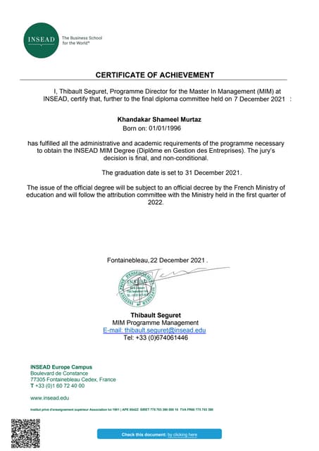 Master in Management (MIM) Diploma | PPT