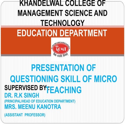 KHANDELWAL COLLEGE OF MANAGEMENT SCIENCE AND TECHNOLOGY.pptx