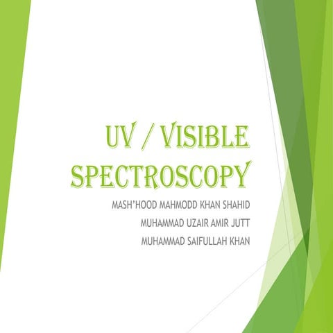 UV VISIBLE Spectroscopy