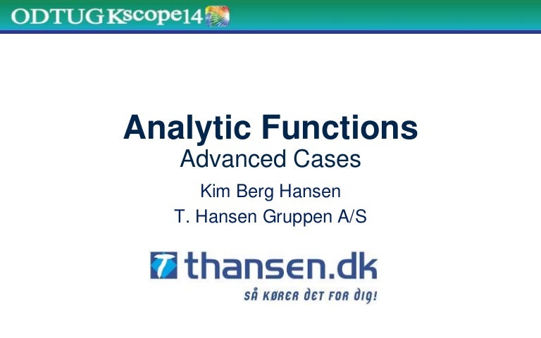 analytic functions oracle 10g