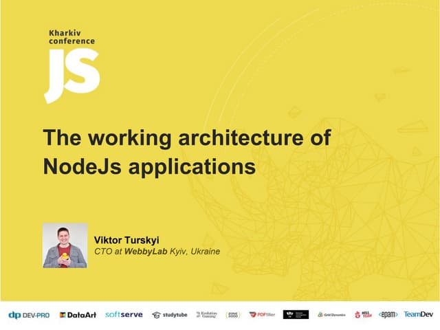 The working architecture of NodeJs applications