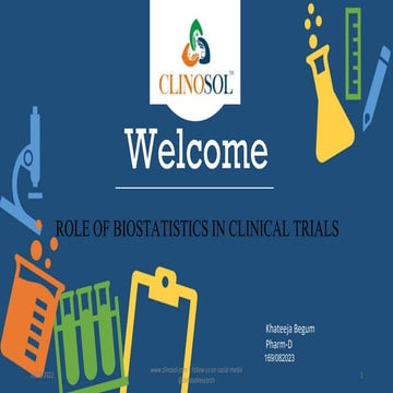 Role of Biostatistics in Clinical Trials