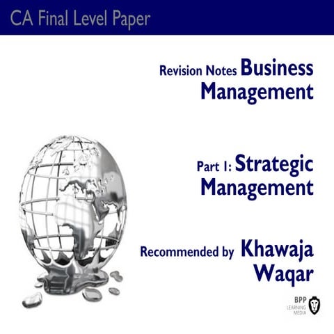 CA Business Management Revision Notes: Strategic Management 