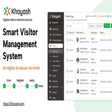 Khayash VMS: Smart Visitor Management System for Secure Workplaces | PDF