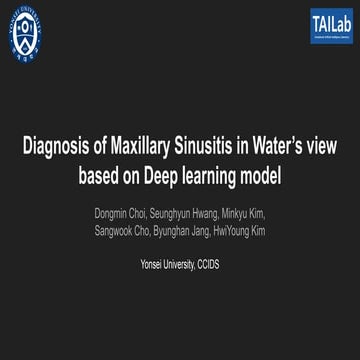 Diagnosis of Maxillary Sinusitis in Water’s view based on Deep learning model 