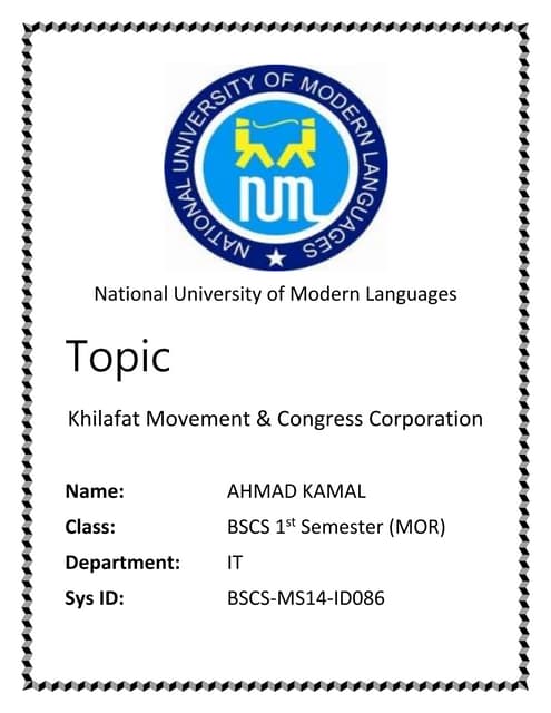 Khilafat movement
