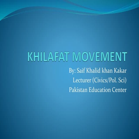 Khilafat movement