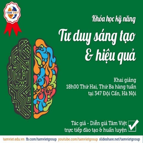 Bài giảng Kỹ năng Tư duy sáng tạo & hiệu quả