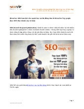 Khoá học seo cam kết cho người học ...