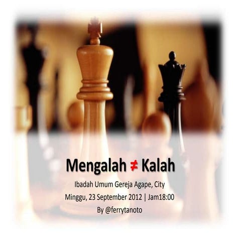 Mengalah bukan berarti kalah