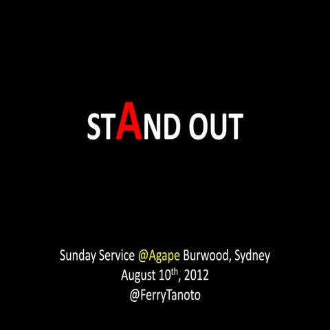 Khotbah   stand out slides pptx