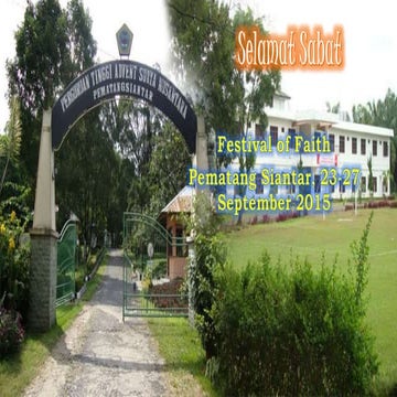 Khotbah hasil iman by. pdt. pardamean silaen   03 oktober 2015