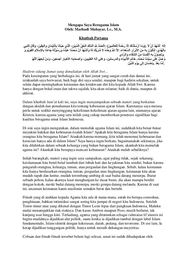 Khotbah zaini 1