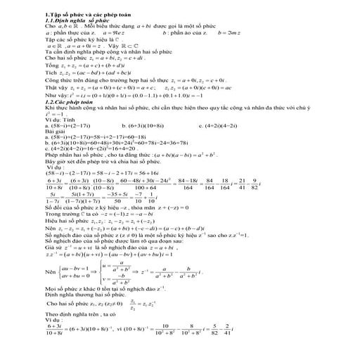 Kho tài liệu số phức