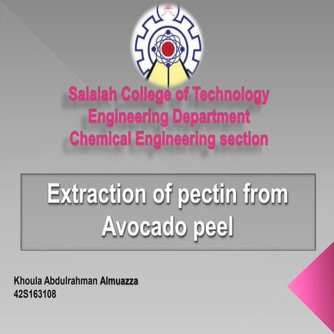 Extraction of pectin | PPTX