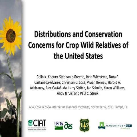 CWR US Presentation ASA/CSSA/SSSA Tampa 2013 