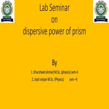 dispersive power of prism