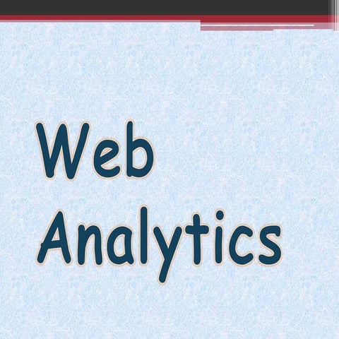 Web Analytics & Social Media Marketing | PPTX