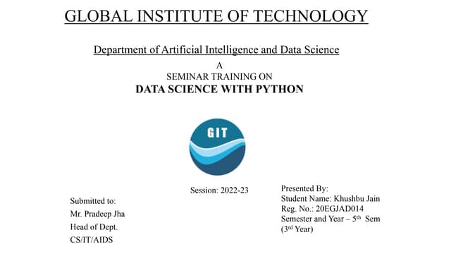 presentation on data science with python