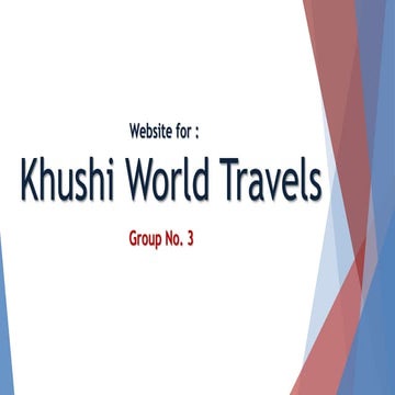 Khushi world travels  final ppt 