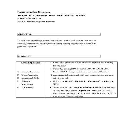 Final Cv With Photo | DOC