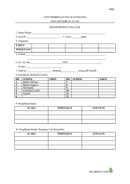 Borang maklumat tambahan_latihan_separa_diploma